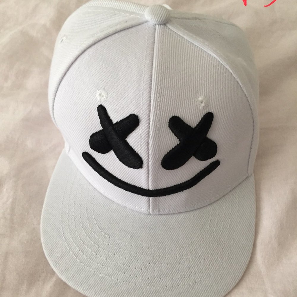 DJ Marshmello Hat - White Trucker Style Adjustable Snapback
